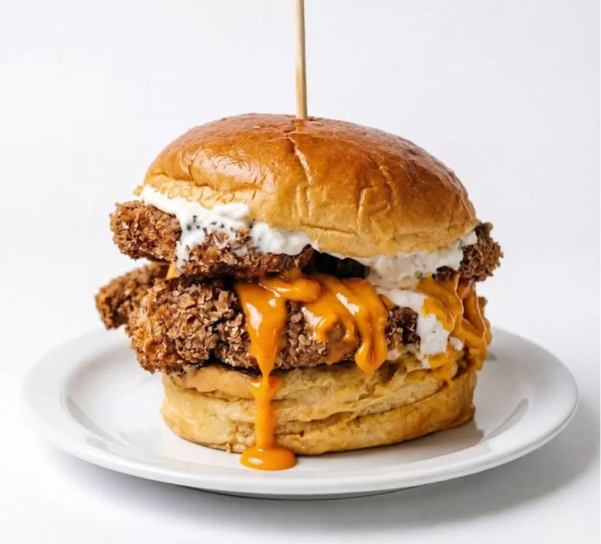 Sr. Boss, sanduíche de frango empanado com cheddar